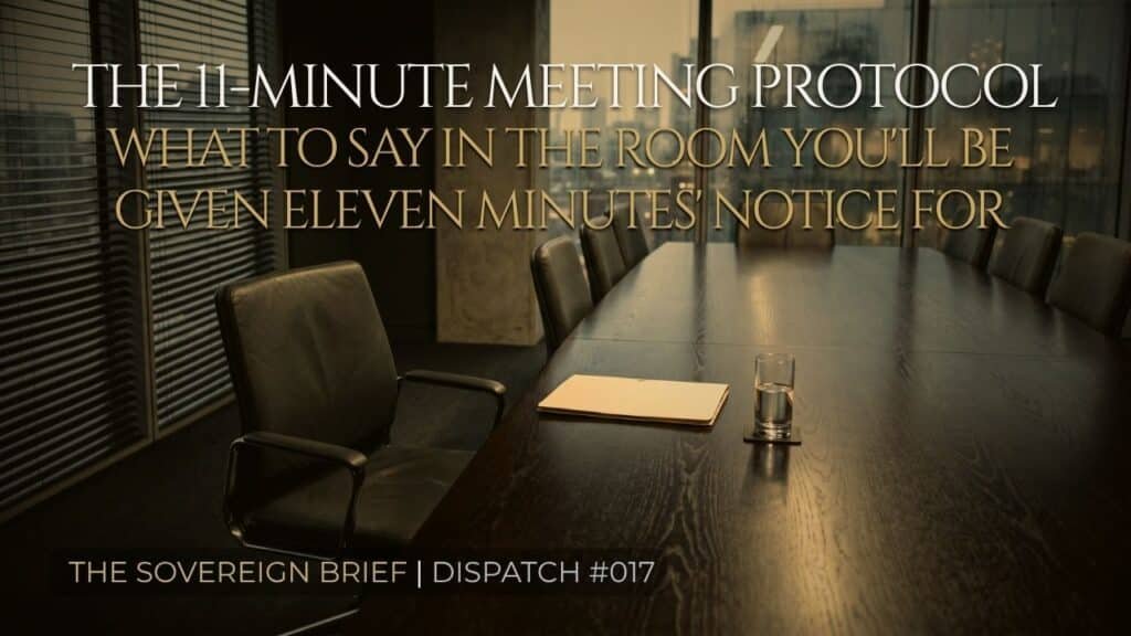 11 minute meeting protocol